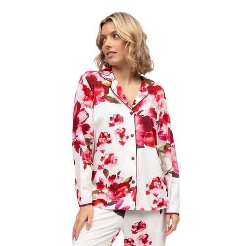 Cyberjammies Isabella Floral Printed Jersey L/S Pyjama Top
